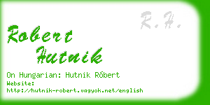 robert hutnik business card
